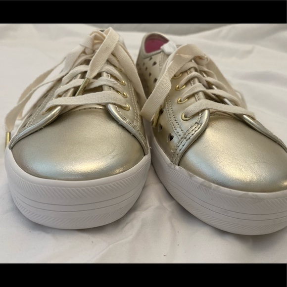 NWT Keds For Kate Spade: HEART Kickstart Heart Light Gold Heart Cut Out Sneakers - Picture 12 of 13